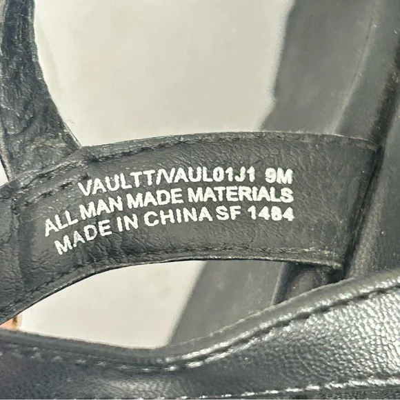MADDEN GIRL Vault Platform Y2K 90s Black Strappy Chunky Heel Sandal Size 9 - Picture 8 of 9